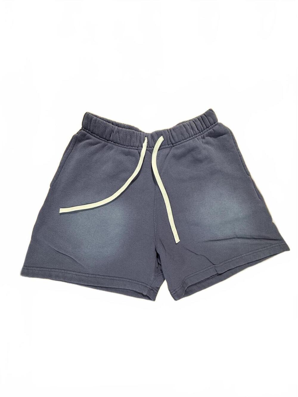 SHE Darc Premium Blue Oversized Sweat Shorts-Medium
